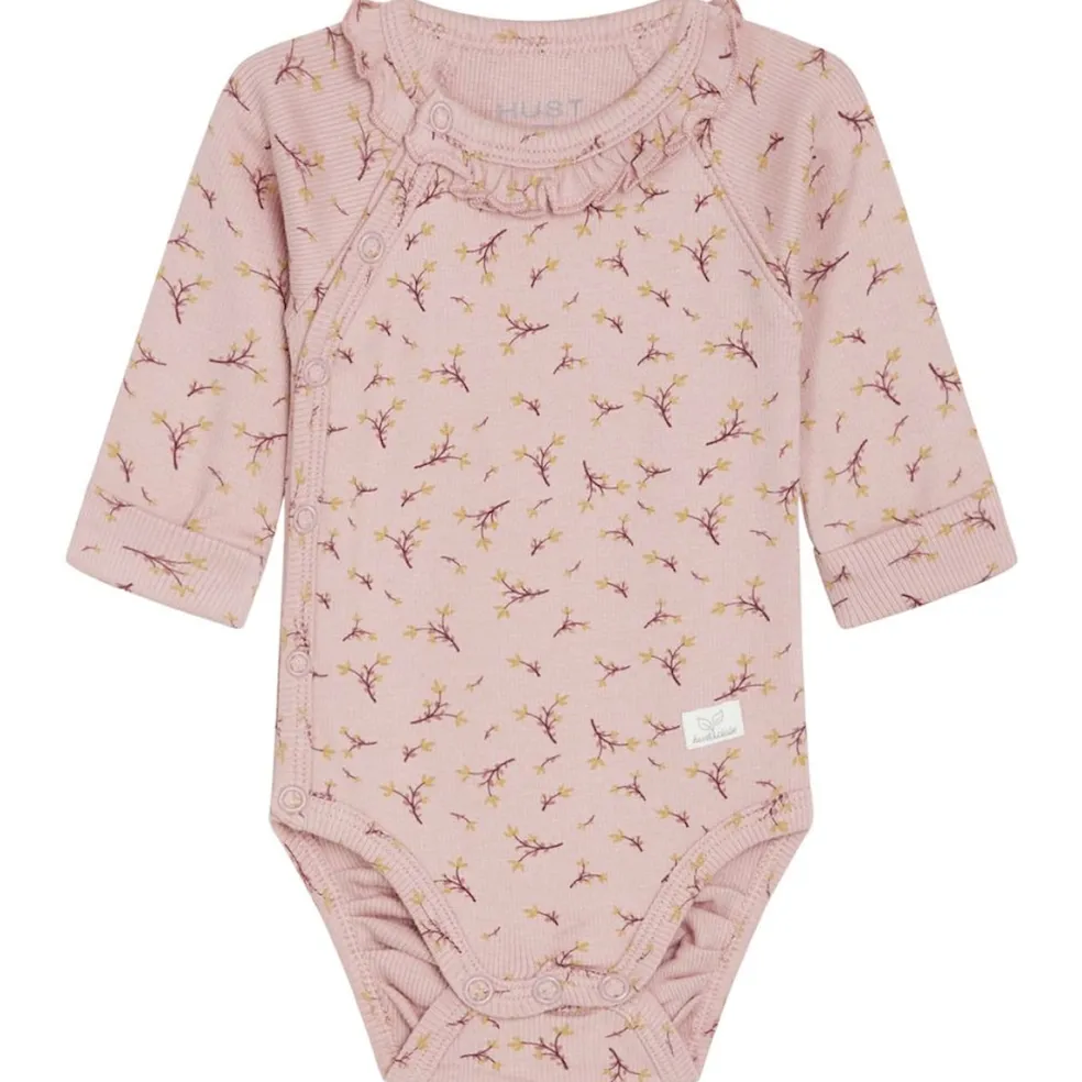 GOTS Bing Blommig Omlottbody Dusty Rose