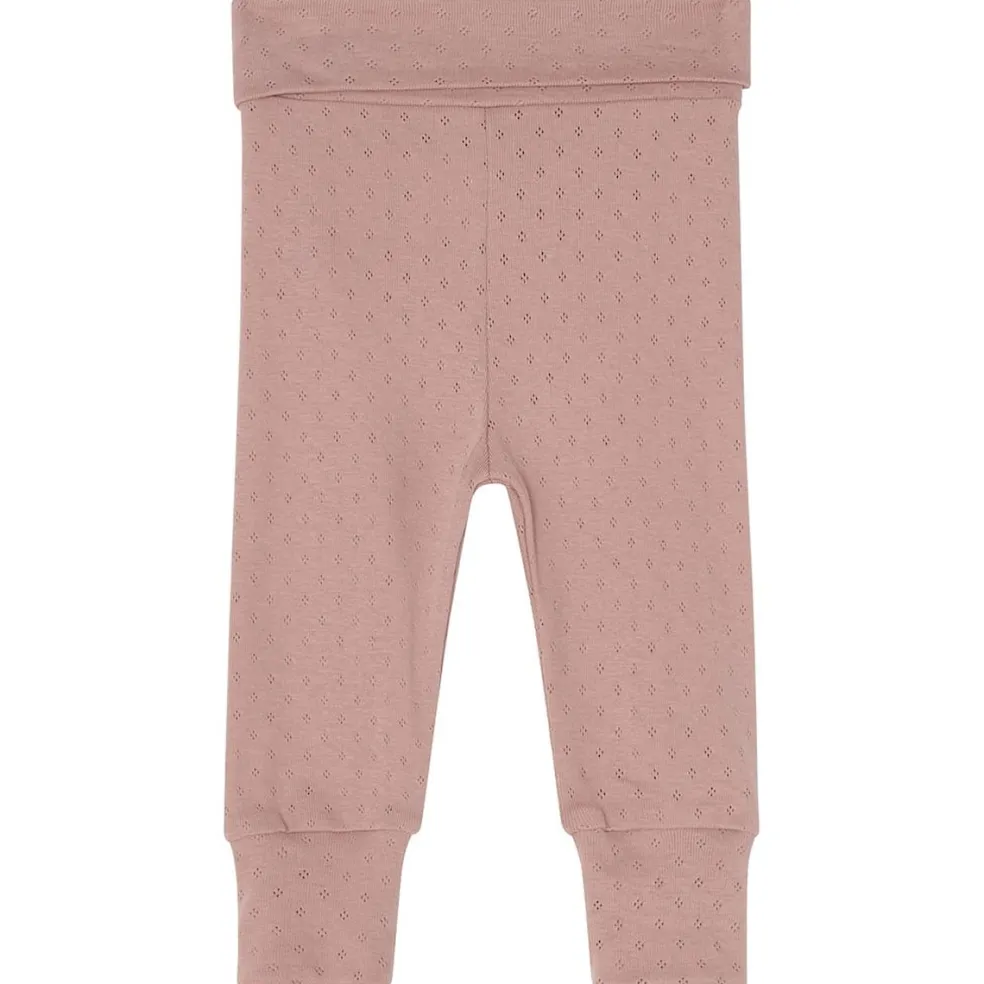 GOTS Elsy Pointelle Baby Byxor Pink Mauve