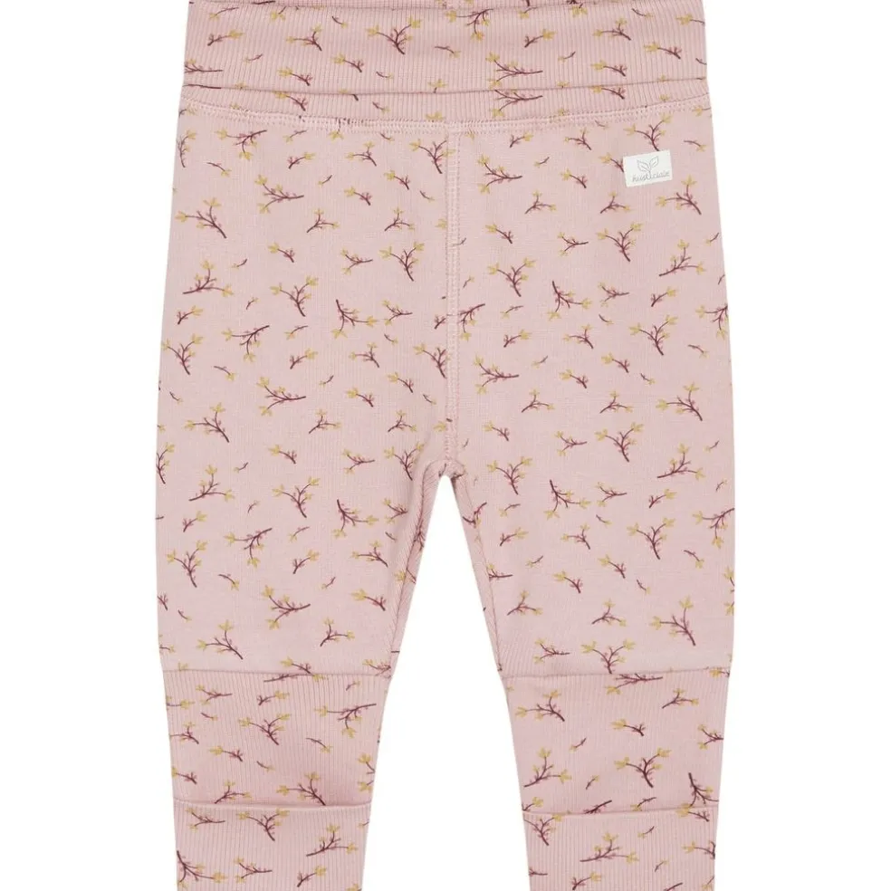 GOTS Guste Mönstrade Mjukisbyxor Dusty Rose