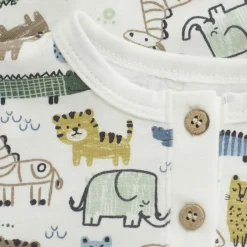 GOTS Långärmad T-shirt Aop Marshmallow White