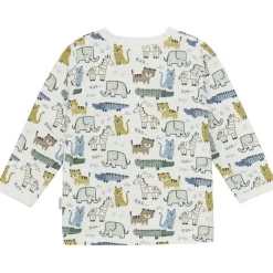 GOTS Långärmad T-shirt Aop Marshmallow White