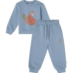 GOTS Martin Mjukisset Med Kanintryck Dove Blue