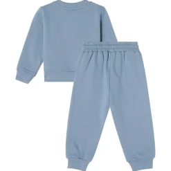 GOTS Martin Mjukisset Med Kanintryck Dove Blue