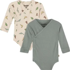 GOTS Max Wrap Body 2-pack Sage Green / Dinosaur