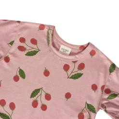 GOTS Santorini Mönstrad T-shirt Med Hallon Woody Rose