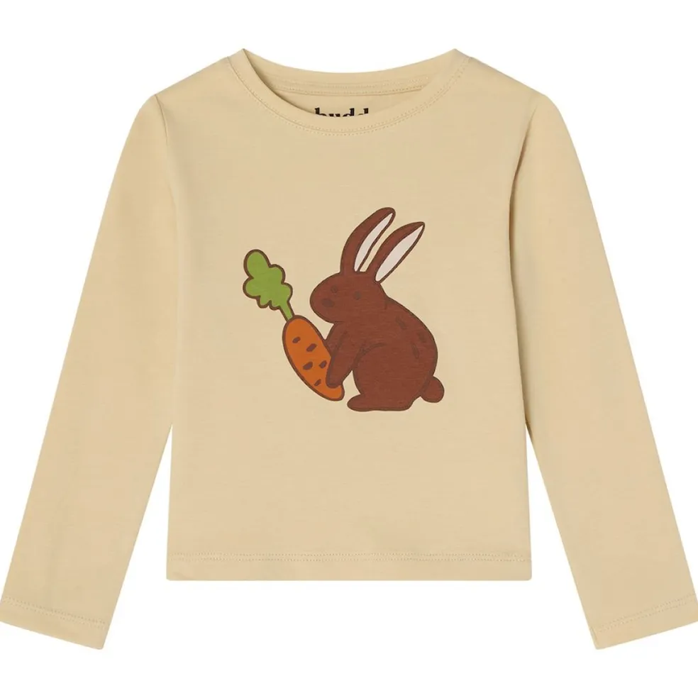 GOTS Tia Långärmad T-shirt Med Kanintryck Fudge