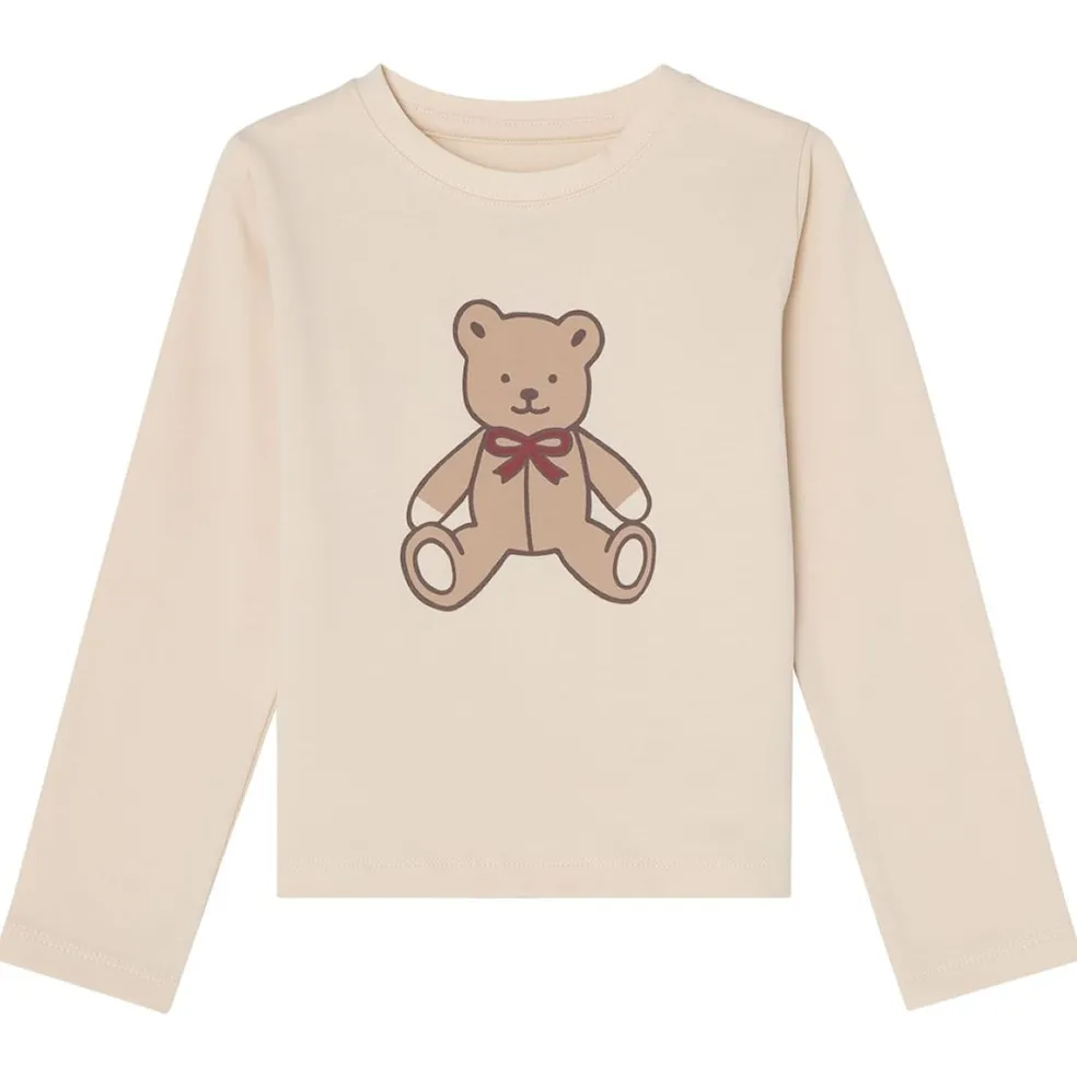 GOTS Tia Långärmad T-shirt Offwhite Bear