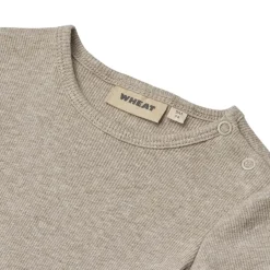 GOTS Timo Ribbad Baby Body Gravel Melange