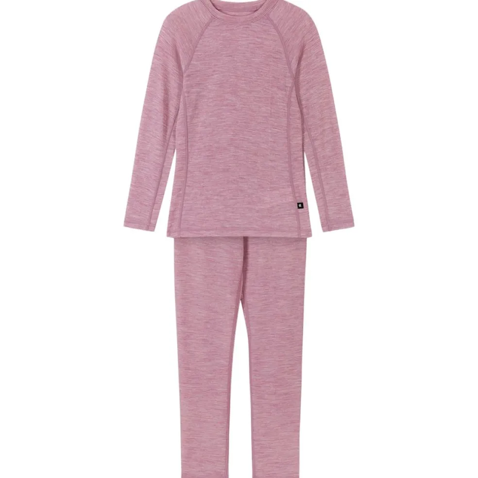 Grå Rosa Ull Underställsset