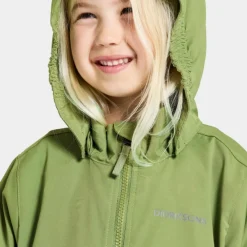 Hallon Kids Vindtät Jacka Algae Green