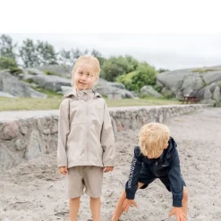 Hallon Kids Vindtät Jacka Beach Beige