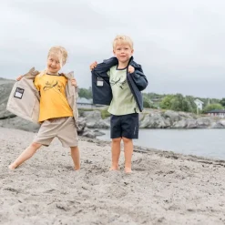 Hallon Kids Vindtät Jacka Beach Beige