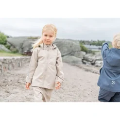 Hallon Kids Vindtät Jacka Beach Beige