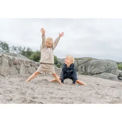Hallon Kids Vindtät Jacka Beach Beige