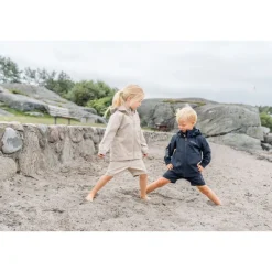 Hallon Kids Vindtät Jacka Beach Beige