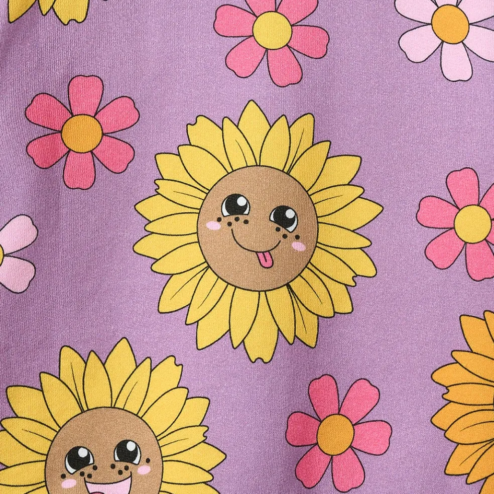 Hidden With Sunflowers Sweatshirt Purple Iris
