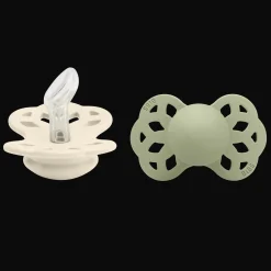 Infinity 2-pack Anatomiska Silikonnappar Ivory Sage