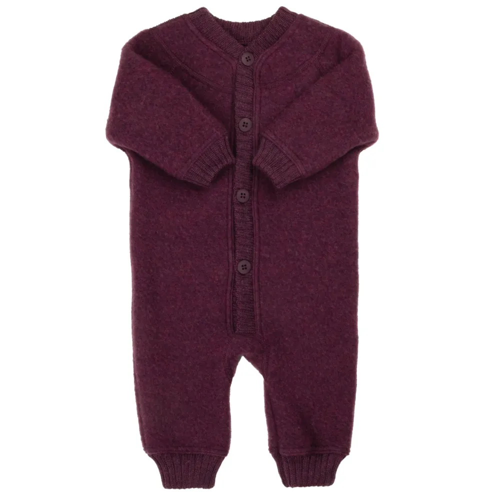 Jumpsuit I Mjuk Ull 2 In1 Plum
