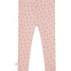 Kalle GOTS Hjärtmönstrade Leggings Aprikosfärgad