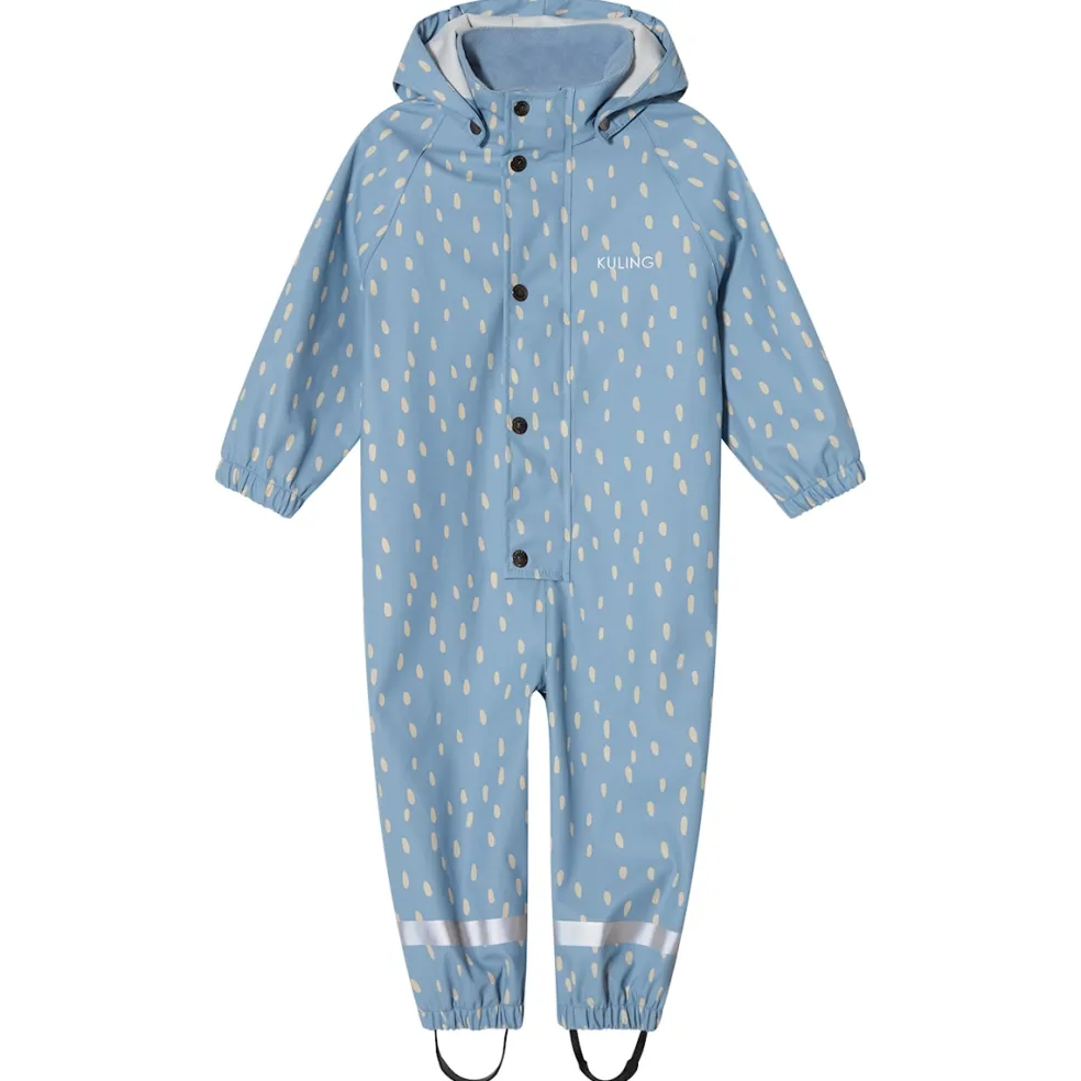 Leeds Ofodrad Regnoverall Dove Blue Dots