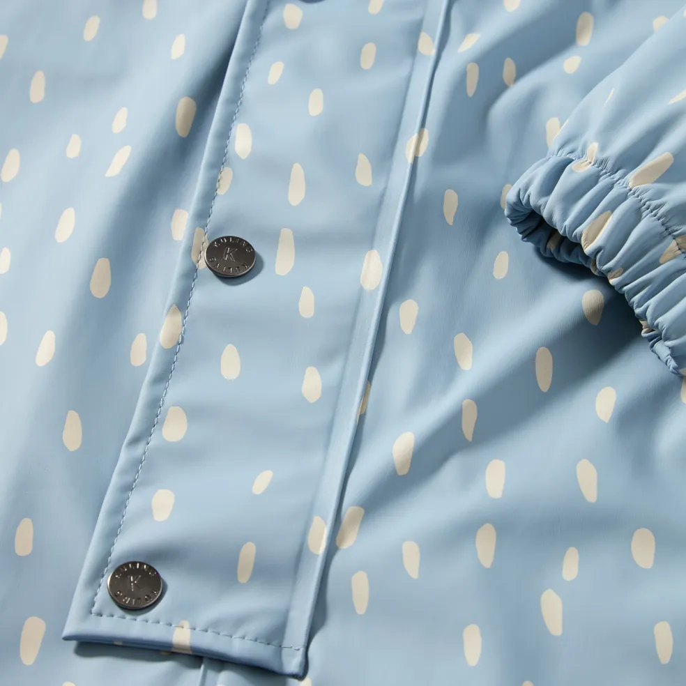 Leeds Ofodrad Regnoverall Dove Blue Dots