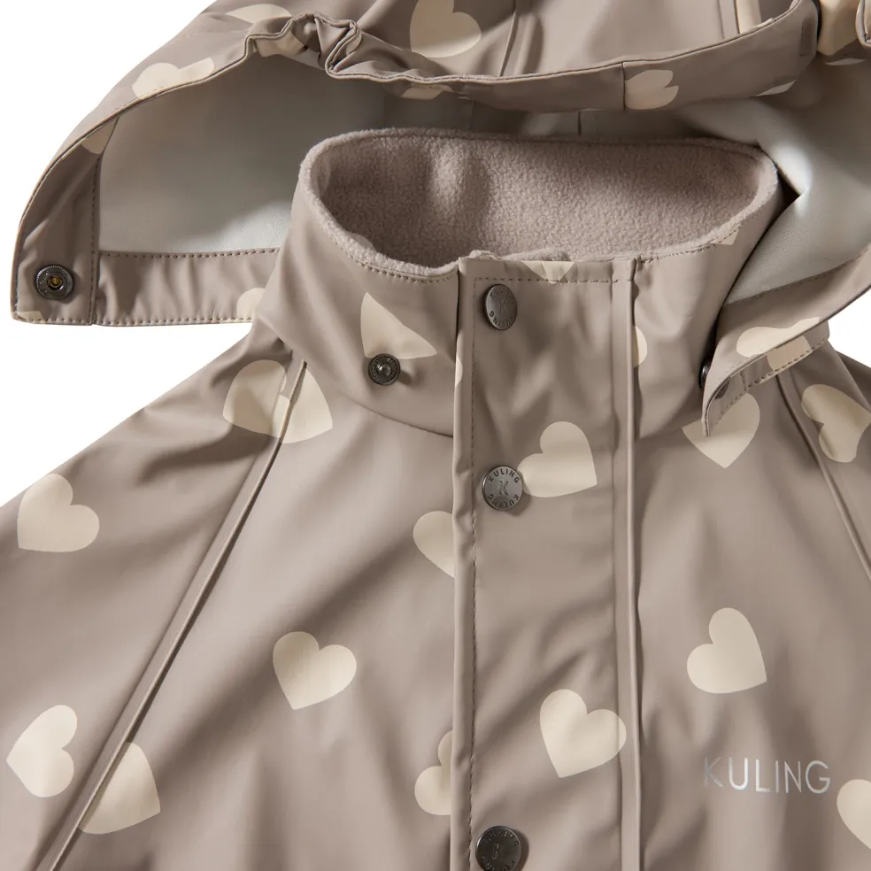 Leeds Ofodrad Regnoverall Taupe Hearts