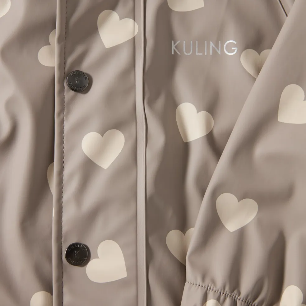 Leeds Ofodrad Regnoverall Taupe Hearts
