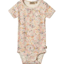 Linette Kortärmad Baby Body Bright Flowers