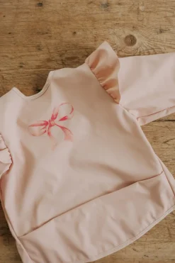 Långärmad Baby Bib Rosy Bow