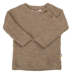 Långärmad Blus I Ull Beige Melange