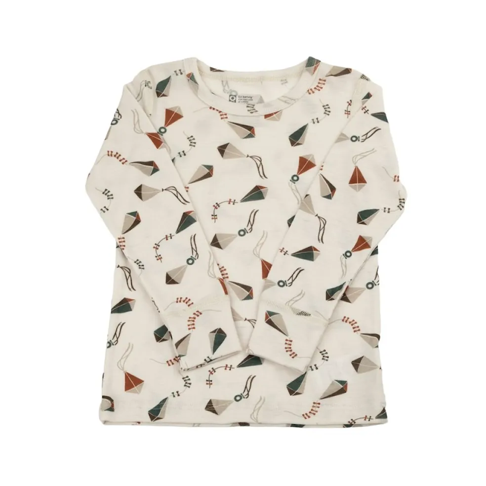 Långärmad blus Off White