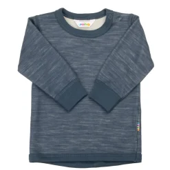 Långärmad Topp I Ull Dark Denim