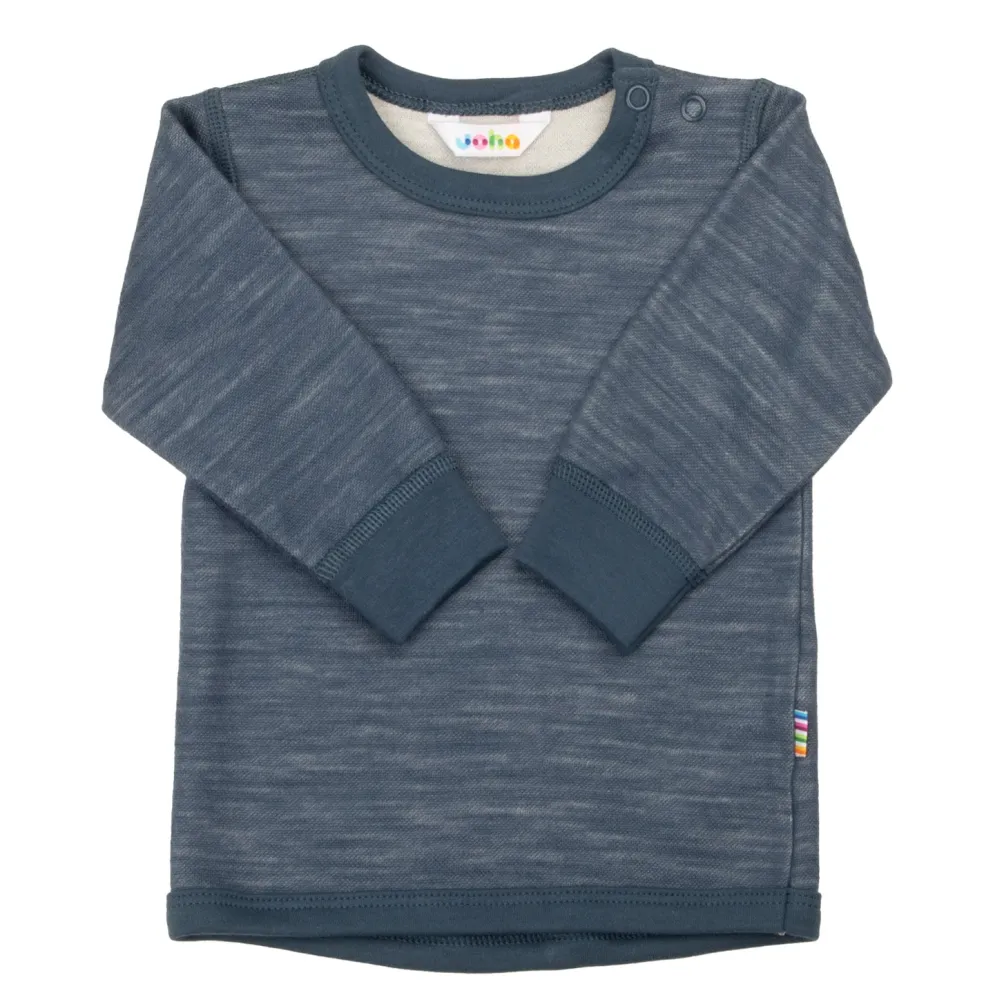 Långärmad Topp I Ull Dark Denim