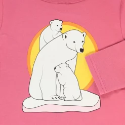 Långärmad T-shirt i Baroque Rose med isbjörnar