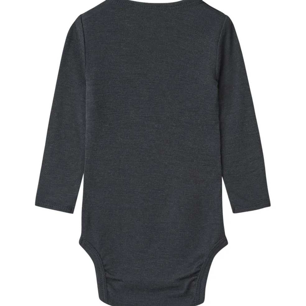 Långärmad ullbody Lucca Navy