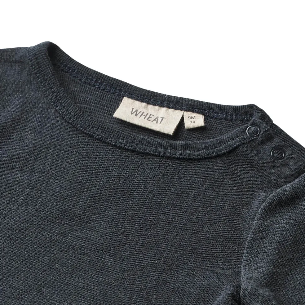 Långärmad ullbody Lucca Navy