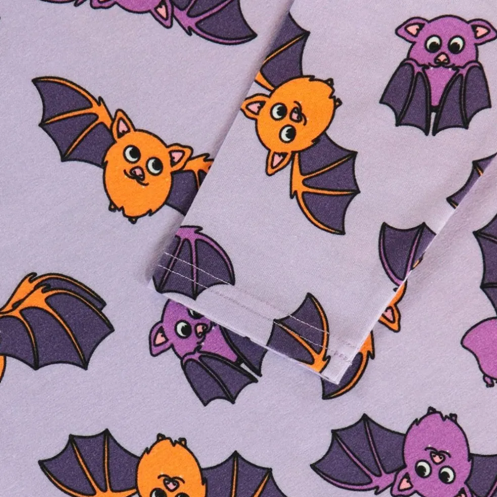 Long-sleeved top with bats Orchid Petal