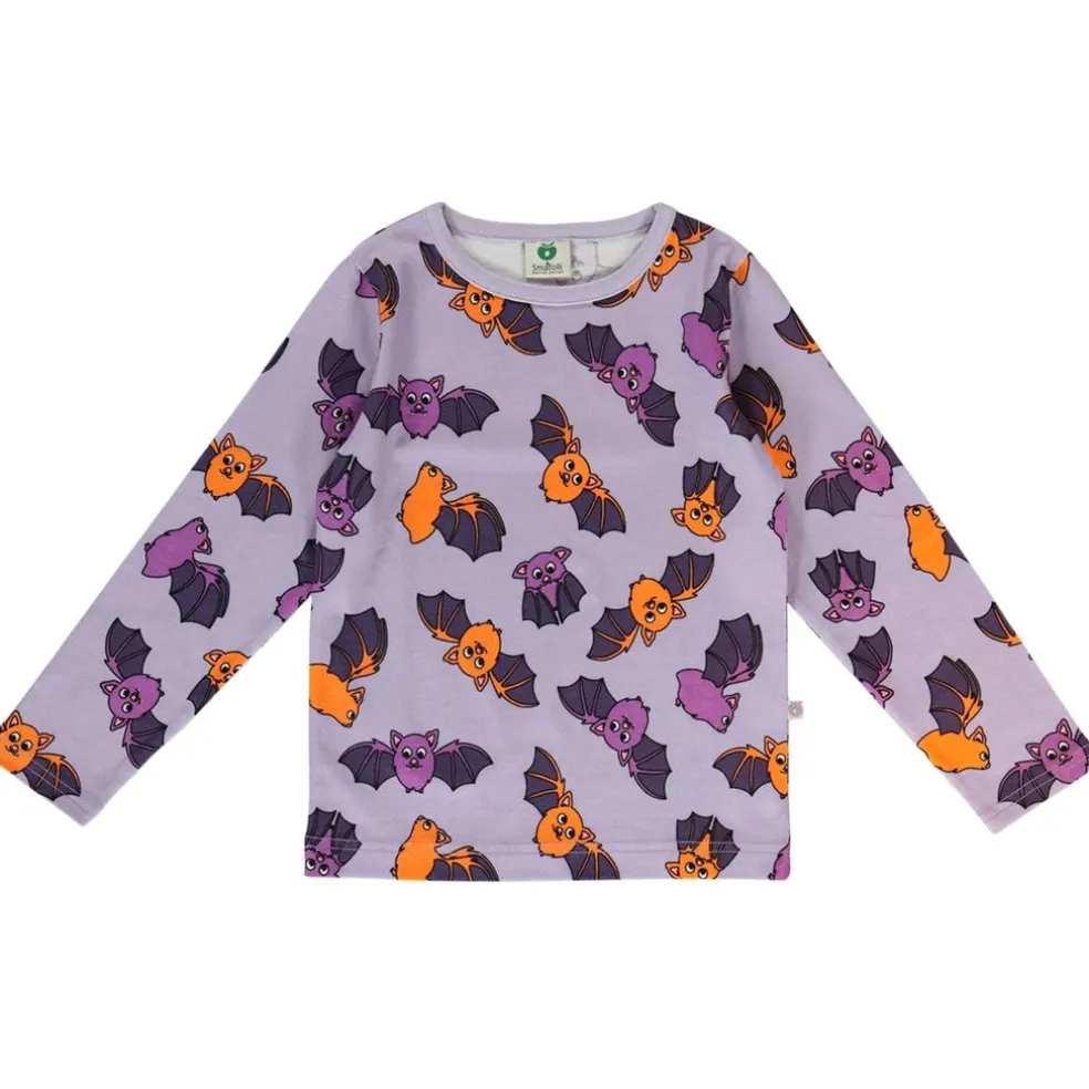 Long-sleeved top with bats Orchid Petal