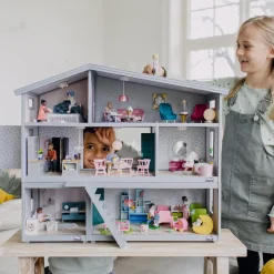 Lundby Spis + Kylskåp Set För Dockhus Grey