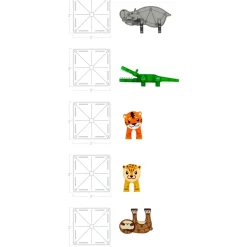 MAGNA-TILES Jungle Animals 25 Pcs Set Jungle Animals