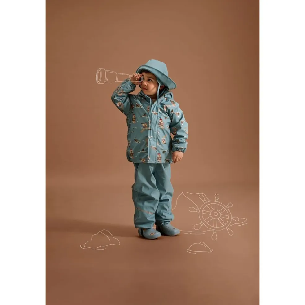 Mönstrade Fodrade Gummistövlar Smoke Blue