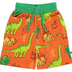 Mönstrad Mjukisshorts Med Dinosaurier Orange