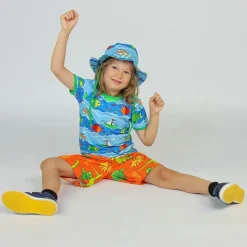 Mönstrad Mjukisshorts Med Dinosaurier Orange