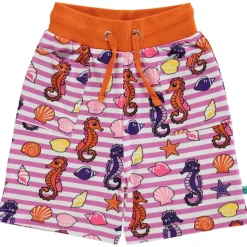 Mönstrad Mjukisshorts Med Sjöhästar Spring Pink