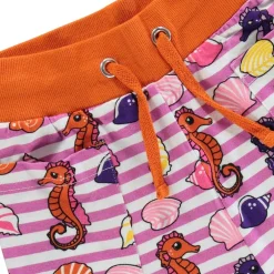 Mönstrad Mjukisshorts Med Sjöhästar Spring Pink