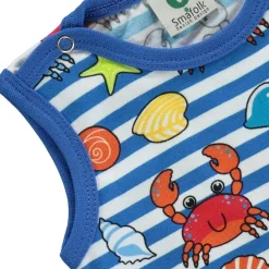 Mönstrad Romper Med Krabbor Brilliant Blue