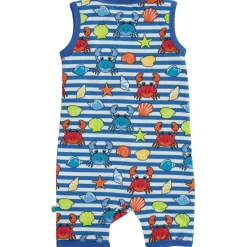 Mönstrad Romper Med Krabbor Brilliant Blue