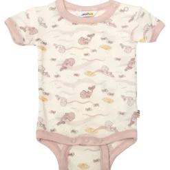 Mönstrad Ylle-baby Body Rosa