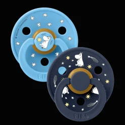 Moomins Good Night 2-pack Runda Latexnappar Breeze Deep Space