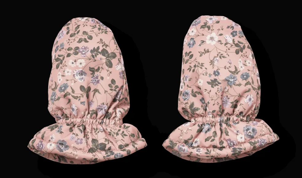Muffu Vadderade Babyvantar Rose Powder Flowers